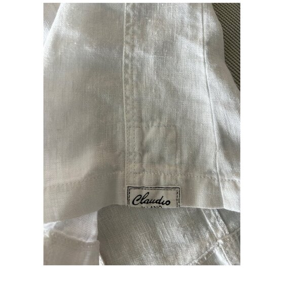 Claudio Milano White Linen Top S - Picture 6 of 11